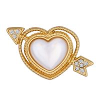 Elegant Geometric Alloy Inlay Artificial Pearls Rhinestones Opal Women's Brooches sku image 4