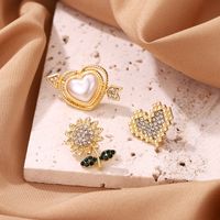 Elegante Geométrico Aleación Embutido Perlas Artificiales Diamantes De Imitación Ópalo Mujeres Broches main image 5