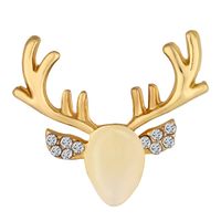 Elegante Geométrico Aleación Embutido Perlas Artificiales Diamantes De Imitación Ópalo Mujeres Broches sku image 11