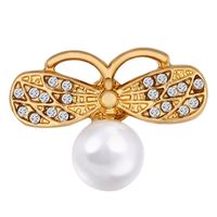 Elegante Geométrico Aleación Embutido Perlas Artificiales Diamantes De Imitación Ópalo Mujeres Broches sku image 2