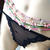 Elegant Solid Color Seed Bead Women's Chain Belts main image 5