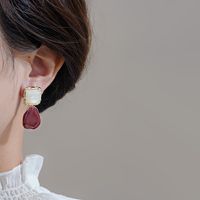 Simple Style Commute Square Alloy Patchwork Women's Drop Earrings main image 5