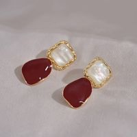 Simple Style Commute Square Alloy Patchwork Women's Drop Earrings main image 4
