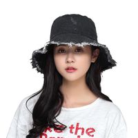 Women's Simple Style Commute Solid Color Patchwork Crimping Bucket Hat main image 5