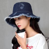 Women's Simple Style Commute Solid Color Patchwork Crimping Bucket Hat sku image 2