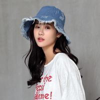 Women's Simple Style Commute Solid Color Patchwork Crimping Bucket Hat main image 2