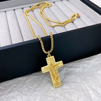 Classic Style Cross Stainless Steel Titanium Steel Plating Necklace main image 5