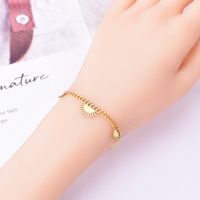 304 Stainless Steel 18K Gold Plated Simple Style Irregular Plating Sun Bracelets Necklace main image 3