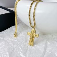 Classic Style Cross Stainless Steel Titanium Steel Plating Necklace main image 3