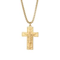 Classic Style Cross Stainless Steel Titanium Steel Plating Necklace main image 2