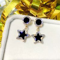 Simple Style Square Alloy Inlay Rhinestones Women's Drop Earrings main image 5