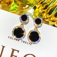 Simple Style Square Alloy Inlay Rhinestones Women's Drop Earrings main image 4