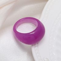 Simple Style Solid Color Resin Women's Rings main image 5