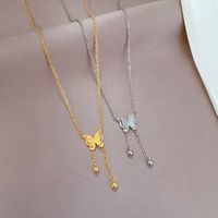 Titanium Steel Casual Plating Butterfly Pendant Necklace main image 2