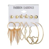 Korean Style Geometric Tassel Arylic Metal Women's Earrings main image 3