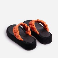 Women's Casual Solid Color T-strap Platform Sandals Beach Sandals main image 4