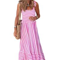 Women's Swing Dress Casual Printing Sleeveless Stripe Maxi Long Dress Daily main image 4