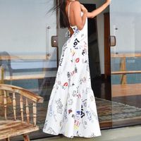 Women's Strap Dress Elegant Collarless Printing Sleeveless Printing Maxi Long Dress Holiday main image 5
