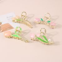 Pastoral Flower Alloy Plating Hair Claws main image 4