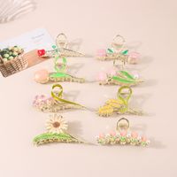 Pastoral Flower Alloy Plating Hair Claws main image 6