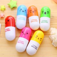 Cartoon Creative Pill Ballpoint Pen Retractable Cute Cartoon Pen Pupils' Stationery main image 1