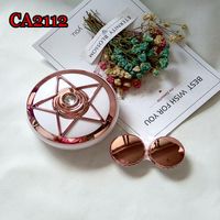 Factory Wholesale Round Marble Pattern Cosmetic Contact Lenses Box Contact Lens Case Storage Glasses Box Contact Lens Case Contact Lens Case sku image 5