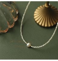 Simple Style Geometric Stainless Steel Freshwater Pearl Plating Necklace main image 4
