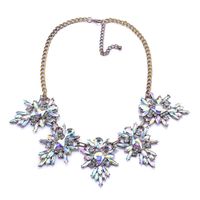 Exaggerated Flower Alloy Inlay Rhinestones Women's Earrings Necklace main image 4