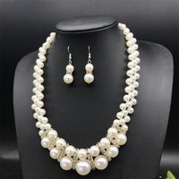 Vintage Style Solid Color Arylic Imitation Pearl Wholesale Necklace main image 1