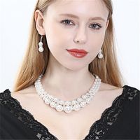 Vintage Style Solid Color Arylic Imitation Pearl Wholesale Necklace main image 5