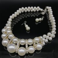 Vintage Style Solid Color Arylic Imitation Pearl Wholesale Necklace main image 3