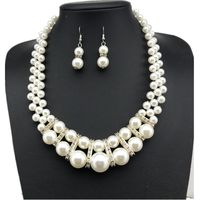 Vintage Style Solid Color Arylic Imitation Pearl Wholesale Necklace main image 2