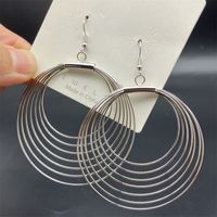 Exaggerated Round Alloy Plating Women's Earrings sku image 1