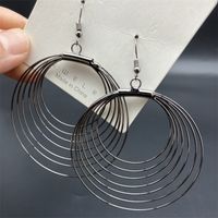 Exaggerated Round Alloy Plating Women's Earrings sku image 2