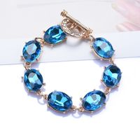 Glamour Rétro Ovale Cristal Strass Alliage De Gros Bracelets Collier sku image 3