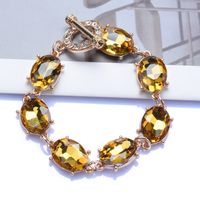 Glam Retro Oval Crystal Rhinestones Alloy Wholesale Bracelets Necklace sku image 2