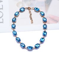 Glam Retro Oval Crystal Rhinestones Alloy Wholesale Bracelets Necklace sku image 6