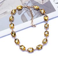 Glam Retro Oval Crystal Rhinestones Alloy Wholesale Bracelets Necklace main image 2
