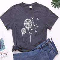 Women's T-shirt Short Sleeve T-shirts Printing Casual Simple Style Dandelion main image 5