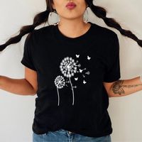 Women's T-shirt Short Sleeve T-shirts Printing Casual Simple Style Dandelion main image 1