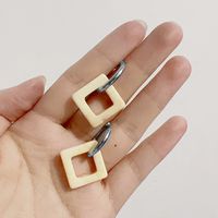 Simple Style Square Stainless Steel Plating Earrings 1 Pair sku image 6