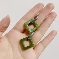 Simple Style Square Stainless Steel Plating Earrings 1 Pair sku image 8