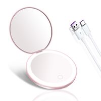 Fashion Folding Led Portable Make-up Luminous Mini Mirror sku image 3