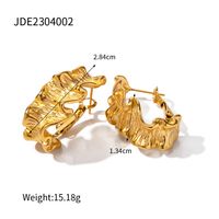 1 Pair Ig Style Geometric Plating Stainless Steel 18k Gold Plated Earrings sku image 1