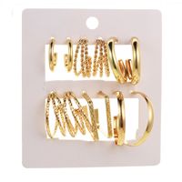 1 Set Simple Style Round Metal Plating Gold Plated Women's Drop Earrings Earrings Ear Studs sku image 65