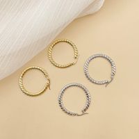 1 Pair Simple Style Round Polishing Plating 304 Stainless Steel 14K Gold Plated Hoop Earrings main image 2