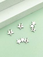 2 Pairs Cute Simple Style Star Polishing 304 Stainless Steel Ear Studs main image 3