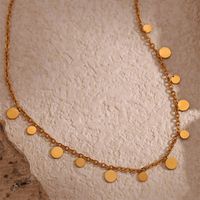 Basic Vintage Style Classic Style Round Stainless Steel Plating 18k Gold Plated Necklace main image 1