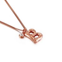 Titanium Steel Rose Gold Plated Simple Style Patchwork Letter Pendant Necklace sku image 2