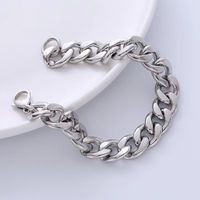 Hip-Hop Solid Color 304 Stainless Steel Chain No Inlaid Men'S Bracelets main image 3